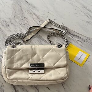 Marc Jacobs Ivory Quilted Shoulder Bag